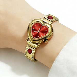Gold Plated Stainless Steel Watch Band Modular <b>Bracelet</b> <b>Adjustable</b> With Colored Zircon Links For Women Spring 2026 - Product Image 3