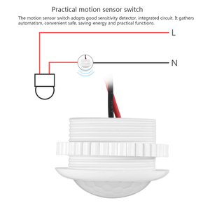 Nuevo Interruptor de Luz con Sensor de Movimiento PIR, Sensor de Inducción Corporal Infrarrojo IR, Controlador de 220V, Detector de Movimiento para Techo - Product Image 4