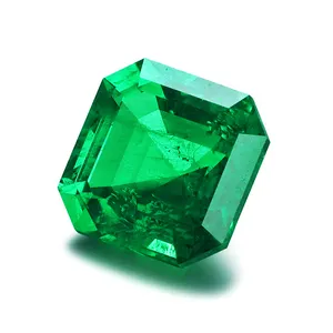 Pietra preziosa di smeraldo sintetico Asscher idrotermale colombia 2mm ~ 15mm diamante smeraldo da laboratorio