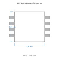 LM75BDP 2,8 V à 5,5 V -55C +125C Électronique automobile IC multifonction