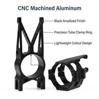 Support de fixation de moteur en aluminium usiné CNC, anodisé noir, léger, de précision, OEM personnalisé