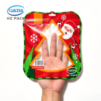 Sacs d'emballage antistatiques à fermeture éclair trois côtés de forme spéciale pour Noël, pour lait, gelée, bonbons, jouets, PET/PE