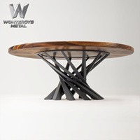 Pied de table basse en bois et fer de style américain, base de table à manger moderne de luxe pour salon, mobilier commercial