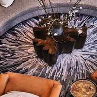 Tapis en laine et soie de luxe moderne fabriqué à Guangzhou, Chine, nouveau design, tapis sur mesure