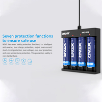 XTAR MC4S 4 emplacements 7-en-1 Fonction de protection Rechargeable 1.2V Ni-MH IMR/INR 18650/26650/21700 3.6V 3.7V Chargeur De Batterie