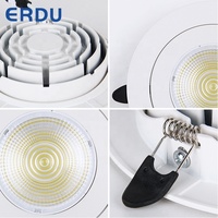 Spot LED encastré COB rond à faisceau étroit réglable 5W 7W pour plafond domestique