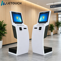 Kiosque d'information à écran tactile 19-22 pouces, poste de travail vertical pour l'impression de billets en libre-service dans les hôpitaux et les administrations, avec SDK