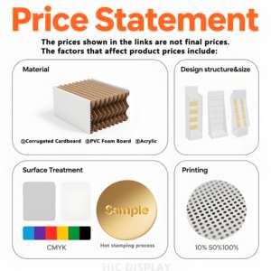 HIC 맞춤형 친환경 간식 PVC 디스플레이 스탠드 캔디 디스플레이 랙 케이크 식품 음료 - Product Image 4