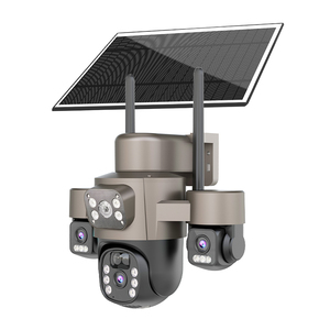 Cámara <span class=keywords><strong>Solar</strong></span> 4G con <span class=keywords><strong>3</strong></span> Lentes, Visión Nocturna a Todo Color, IP66 Impermeable, para Granja, con Control Remoto, para Obras de Construcción - Product Image 1