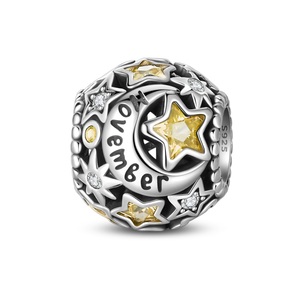 Nuevo Colgante de Corazón con Cuentas de Zirconia y Diseño de Zorro Lunar del Principito de los Cuentos de Hadas, Accesorio de Joyería DIY para Mujer, Chapado en Oro sobre Plata - Product Image 4