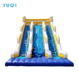 29ft उच्च सुपर बड़े वयस्क inflatable दोहरी चढ़ाई पर्ची स्लाइड, inflatable सुपर लहर गीला सूखी स्लाइड - Product Image 3