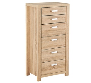 Meuble de rangement classique d'intérieur de luxe en panneaux de particules, <span class=keywords><strong>commode</strong></span> haute à <span class=keywords><strong>6</strong></span> <span class=keywords><strong>tiroirs</strong></span> en bois pour chambre à coucher - Product Image 3