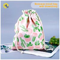 Sac à pain en coton et cire d'abeille en gros, écologique et sûr, fournitures de boulangerie, shopping