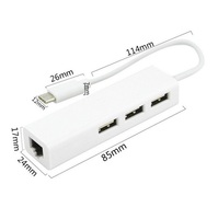 Type-C vers USB 3.1 réseau RJ45 LAN câble combiné 100M lecteur libre USB C Hub adaptateur Ethernet Station d'accueil pour ordinateur portable et téléphone
