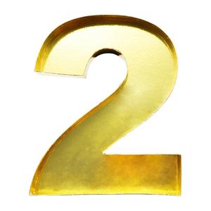 Caja Decorativa con Forma de Número para Cumpleaños y Aniversarios, de Cartón Dorado, Rellenable con Frutas Dulces, para Charcutería - Product Image 2