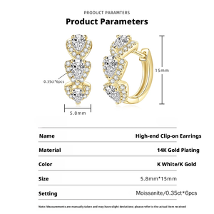 Pendientes de aro de cobre con diamantes de moissanita talla pera de 2.1 quilates, calidad VVS D GRA, chapados en oro de 14K, estilo vintage para mujer. - Product Image 6