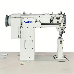 Machine à coudre zigzag industrielle automatique informatisée haute vitesse Sokiei avec moteur et engrenage pour jeans, cuir, vêtements et chaussures - Product Image 4