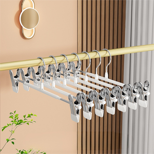 Porte-pantalons en plastique à clipser, sans couture, antidérapant, en acier inoxydable, pour suspendre les jupes, séchage, clip de suspension pour vêtements, <span class=keywords><strong>cintres</strong></span> en métal pour la maison - Product Image 5