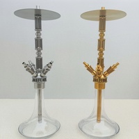 Chicha MIG TITAN en acier inoxydable de style allemand, avec boîte en bois, verre et accessoires de luxe haut de gamme.