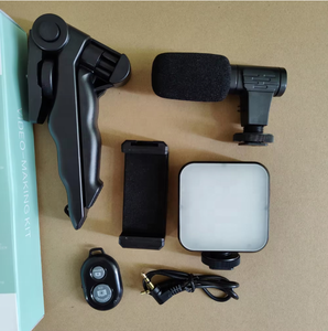 Vlog Beginners Smartphone Phone Video Kit AY-49 LED Light Microphone <b>Tripod</b> Hands Free Blog Youtube Camera Travel Vlogging Kit - Product Image 6