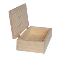 Scatola in legno vuoto di alta qualità non dipinta multifunzionale Decoupage in legno e scatola di articoli vari