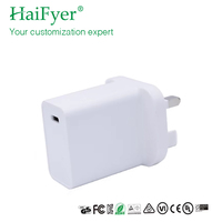 Adaptateur secteur USB-C 20W en gros avec sortie cc de haute qualité 9V et 5V en matériau PC pour application de lumière LED