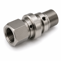 Adaptador de Válvula de Titanio Ti-6Al-4V de Precisión, Mecanizado CNC con Tolerancia Ajustada