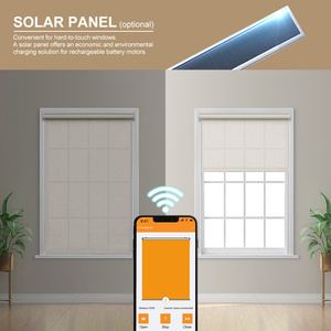 Dual Shade khách sạn Shade điện thông minh điều khiển từ xa Rèm màn rèm cơ giới wifi thông minh ngựa vằn con lăn bóng râm - Product Image 4