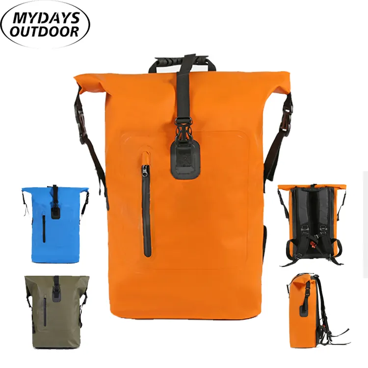 Mydays Outdoor Swimming Drifting Snorkeling Beach Storage Bag Impermeável Roll Top Dry Sack Mochila para Viajar-Multi Color