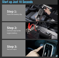 Démarreur de voiture portable 6 en 1, booster de batterie de voiture, chargeur de batterie externe, batterie au lithium, pompe à air pour pneus, gonfleur de pneus avec lumière