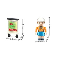 SAMLOK 603 pièces ABS, échelle 1:24, briques de construction DIY, aventure dans la mine, bâtiments modernes, ensemble de jouets électroniques, pour enfants de 5 à 7 ans