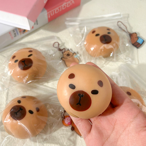 Juguetes Blandos de Plástico TPR Creativos con Forma de Oso y Capibara para Aliviar el Estrés, Bolas Antiestrés Divertidas para Niños - Product Image 1