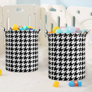 Bathroom <b>Collapsible</b> Non-woven Fabric Laundry Basket Laundry Room Clothing <b>Storage</b> Basket Laundry Hamper Bucket - Product Image 5