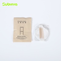 Kit d'articles de toilette d'hôtel en papier de canne à sucre sans plastique, biodégradable et écologique, avec cotons-tiges