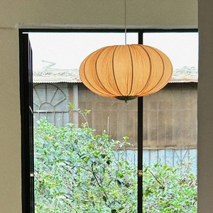 Lámpara colgante de estilo francés, linterna de tela LED E27 redonda de 50cm de diámetro para sala de estar, dormitorio, accesorio de iluminación Retro Vintage - Product Image 4