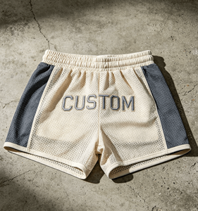 Custom Fashion Men's Vintage Board Shorts 100% Polyester Mid Waist Breathable <b>Elastic</b> Waist Basketball Shorts - Product Image 5