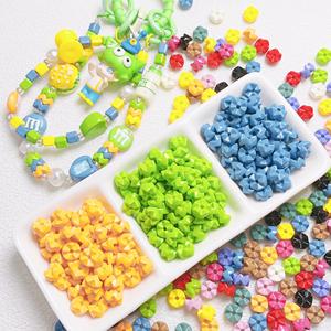 8 piezas/bolsa Cuentas acrílicas cuadradas de colores surtidos para DIY, pulseras, cadenas para teléfono, llaveros, bolígrafos apilables de estilo <span class=keywords><strong>Dopa</strong></span> brillante y elegantes - Product Image 3