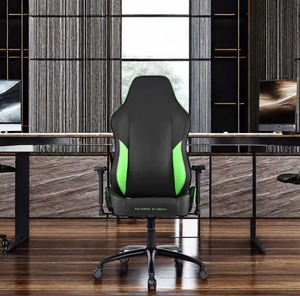 <span class=keywords><strong>Chaise</strong></span> de jeu de course optimale pour configuration de jeu, confortable, en mousse à mémoire de forme, en cuir souple ergonomique, avec roulettes, dossier réglable, moderne, pour ordinateur - Product Image 4