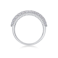 Bagues tendance en moissanite pour femme avec sertissage pavé, bagues de luxe en moissanite pour femme, grandes bagues en argent 925