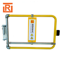 Grille de sécurité métallique jaune pour échafaudage avec clips de fixation