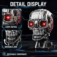 Kit de construction mécanique personnalisé OEM style MOC Crâne 13089 Modèle STEM avec lumières Kit d'affichage sous marque privée Jouet