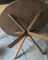 Table à manger ronde en bois massif DISHI, design minimaliste et luxueux, meubles durables pour la maison, pour usage hôtelier