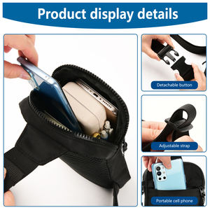 Bolso Cruzado Pequeño Personalizado para Hombre, Bandolera Cuadrada Pequeña, Riñonera Deportiva, Bolso de Hombro Lateral para Hombre - Product Image 4