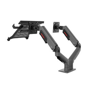 Soporte de Escritorio CN Original HKC KR51 de Doble Brazo para Monitor y Laptop, Capacidad de Carga 2×2-9KG, VESA 75/100mm, Elevación de 265mm, para Monitores de 17-32 Pulgadas - Product Image 1