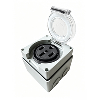 Prise extérieure NEMA 14-50 IP66 résistante à la poussière et à la corrosion, 50A 125/250V, prise de charge pour véhicules électriques, installation rapide, norme américaine
