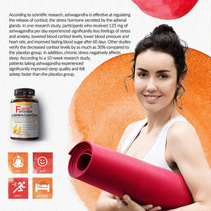 Ashwagandha Capsules Comprimés Supplément aux herbes Végétalien Sans Gluten Biologique Sans OGM Soutient l'Endurance de l'humeur Ashwagandha - Product Image 4