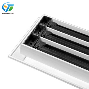 Fabrika Modern büyük havalandırma klima tavan havalandırma dayanıklı ayarlanabilir dikdörtgen şekil plastik çelik lineer yuvası - Product Image 6