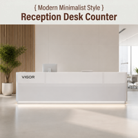 Comptoir de réception moderne et minimaliste sur mesure, table de caisse commerciale pour salon de beauté et zone de réception d'hôtel