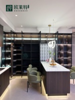 ARET Meuble de présentation de vin moderne sur mesure, étagères en verre, éclairage LED, comptoir de bar, mobilier de luxe pour la maison, garantie de 5 ans
