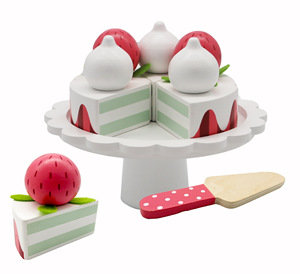 Classic Creative Wooden Birthday <b>Cake</b> Toy Set with Candles, Fruits and Cutting Accessories Montessori Pretend Play <b>Gift</b> for Kids - Product Image 4